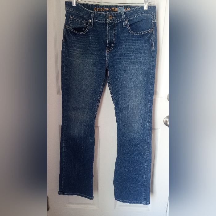 Women's Boot Cut Jeans In Mid Blue Denim - Truclow Hak?